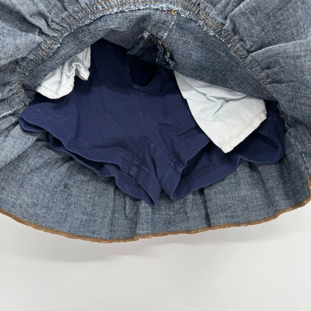 The Children's Place Dark Wash Denim Skort Butterfly Pattern Jewels Size‎ 4